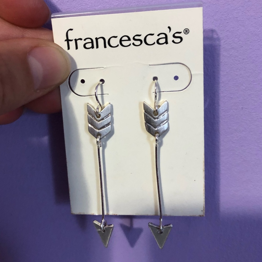 Francescas silver arrow earrings